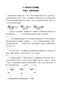 初中科学八年级上册华师大版期末复习必刷题 专题六 实验探究