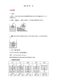 备战2023年中考科学二轮专题导练 考点22 浮力