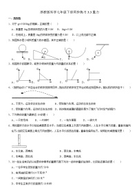 浙教版七年级下册第3节 重力同步训练题