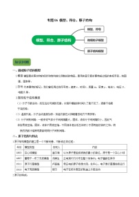 2022-2023年浙教版科学八年级下册专题复习精讲精练：专题06 模型、符合、原子结构（原卷版+解析版）