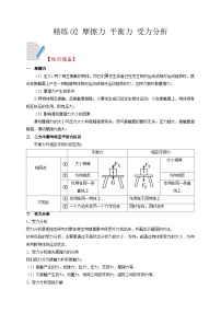 精练02 摩擦力 平衡力 受力分析-浙江中考科学复习易错点重难点精炼