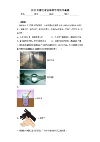 2023年浙江省金华市中考科学真题（含答案）