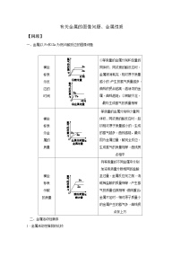 【培优导学案】浙教版科学九年级全册：8、有关金属的图像问题、金属性质 学案（含解析）