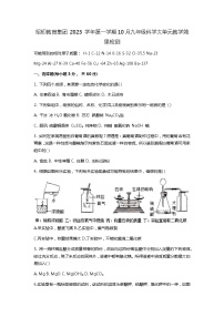 浙江省绍兴市越城区绍兴市第一初级中学2023-2024学年九年级上学期10月月考科学试题