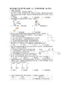 浙江省杭州市滨江区长河中学2023-2024学年九年级上学期月考科学试卷（10月份）