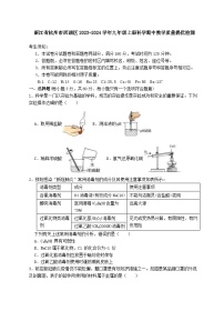 浙江省杭州市西湖区2023-2024学年九年级上册科学期中教学质量提优检测