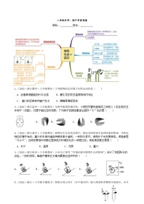 期中考前 复习卷     浙教版科学八年级上册