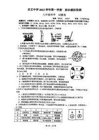 浙江省杭州启正中学2023-2024学年九年级上学期期末模拟检测科学试题