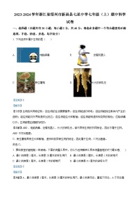 浙江省绍兴市新昌县七星中学2023-2024学年七年级上学期期中科学试卷