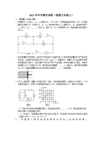 填空训练（范围九年级上）——浙江省中考科学二轮复习