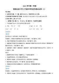 浙江省宁波市慈溪市实验初中2023-2024学年九年级上学期月考科学试卷