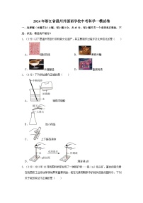 2024年浙江省温州外国语学校中考科学一模试卷