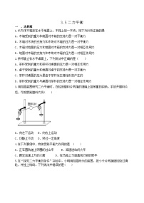 初中浙教版第5节 二力平衡的条件练习题