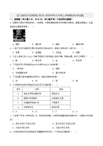 浙江省杭州市西湖区2023-2024学年九年级上学期期末科学试题