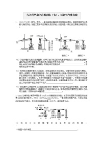 还原性气体实验探究 浙教版上学期九年级科学“期中冲刺”核心考点训练（七）