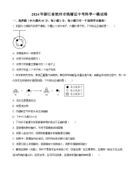 2024年浙江省杭州市钱塘区中考一模科学试题（原卷版+解析版）