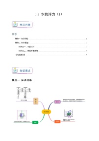 初中科学浙教版（2024）八年级上册第3节 水的浮力练习题