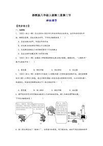 科学八年级上册第3章 生命活动的调节第3节 神经调节复习练习题