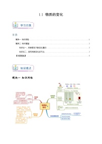 初中科学浙教版（2024）九年级上册第1章 物质及其变化第1节 物质的变化巩固练习