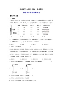 初中科学浙教版（2024）八年级上册第4节 物质在水中的分散状况综合训练题