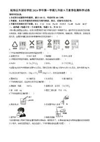 浙江省瓯海区外国语学校2024-2025年九年级上学期月考科学试卷(无答案)