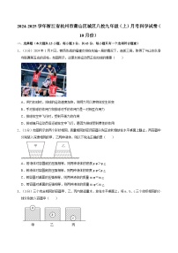 浙江省杭州市萧山区城区八校2024-2025学年九年级上学期10月月考月考科学试卷