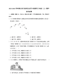 2023-2024学年浙江省宁波市北仑区十校联考八年级（上）期中科学试卷