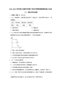 2023-2024学年浙江省嘉兴市海宁市初中教育联盟第四组九年级（上）期中科学试卷