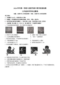 浙江省杭州市六校联考2024-2025学年七年级上学期期中科学测试卷(无答案)