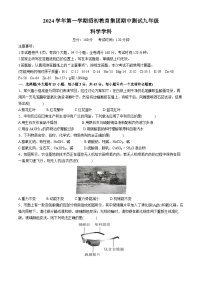 浙江省绍兴市绍初教育集团2024-2025学年九年级上学期期中测试科学试卷（1.1-3.4）