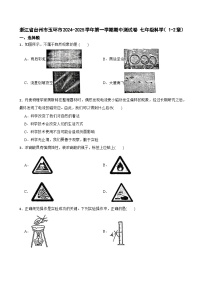 浙江省台州市玉环市2024-2025学年七年级上学期期中测试卷科学试题