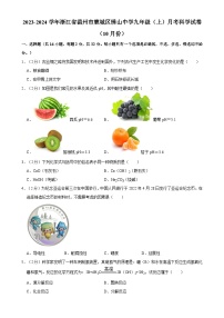 浙江省温州市鹿城区绣山中学2023-2024学年九年级上学期10月月考科学试卷-A4