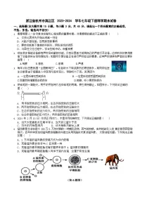 浙江省杭州市滨江区2023-2024学年七年级下学期期末检测 科学试题+