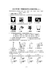 浙江省温州东欧中学2025-2026学年九年级上学期科学月考试题