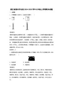 浙江省温州市名校2024-2025学年七年级上学期期末科学试卷（解析版）