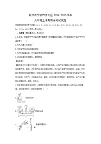 2024~2025学年浙江省宁波市江北区九年级（上）期末考试科学试题（解析版）