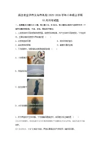 浙江省金华市义乌市名校2025-2026学年八年级上学期10月月考科学试卷