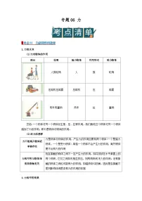 专题06力（word）2025-2026学年八上初中科学浙教版2024期中复习学案知识点+习题解析