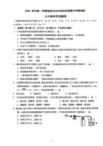 浙江省杭州市拱宸中学2025-2026学年九年级上学期期中科学试题