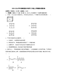 [初中科学]2025-2026学年浙教版科学八年级上学期期末模拟练习卷