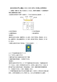 浙江省绍兴市上虞区2024-2025学年八年级上学期期末科学试卷（解析版）
