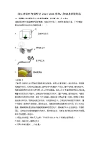 浙江省杭州市拱墅区2024-2025学年八年级上学期期末考科学试卷（解析版）