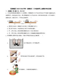 【浙教版】2025-2026学年（新教材）八年级科学上册期末考试试卷