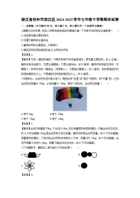 2024-2025学年浙江省杭州市滨江区七年级下学期期末科学试卷（解析版）