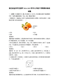 2024-2025学年浙江省金华市兰溪市七年级下学期期末测试科学试卷（解析版）