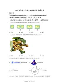 2024~2025学年浙江省温州市瑞安市6校联考七年级下册期中科学试题【附答案】
