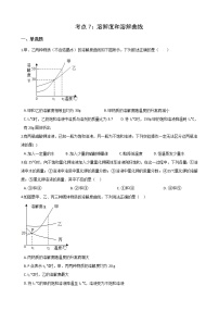 2021年中考科学（化学）考点一遍过：考点7-溶解度和溶解曲线(含解析)