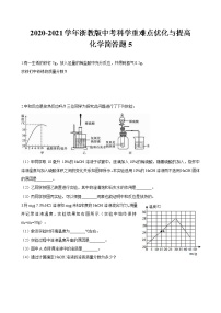 浙教版中考科学尖子生培优训练化学简答篇5（含答案）