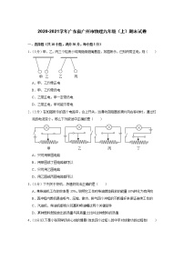 2020-2021学年广东省广州市物理九年级上学期末试卷（word版 含答案）