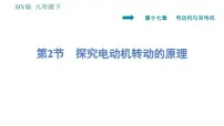 粤沪版九年级下册2 电动机转动的原理课堂教学课件ppt
